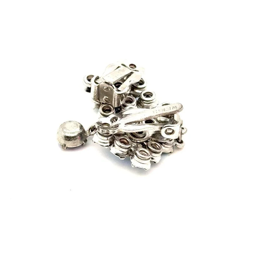Weiss Rhinestones‎ Clip On Earrings